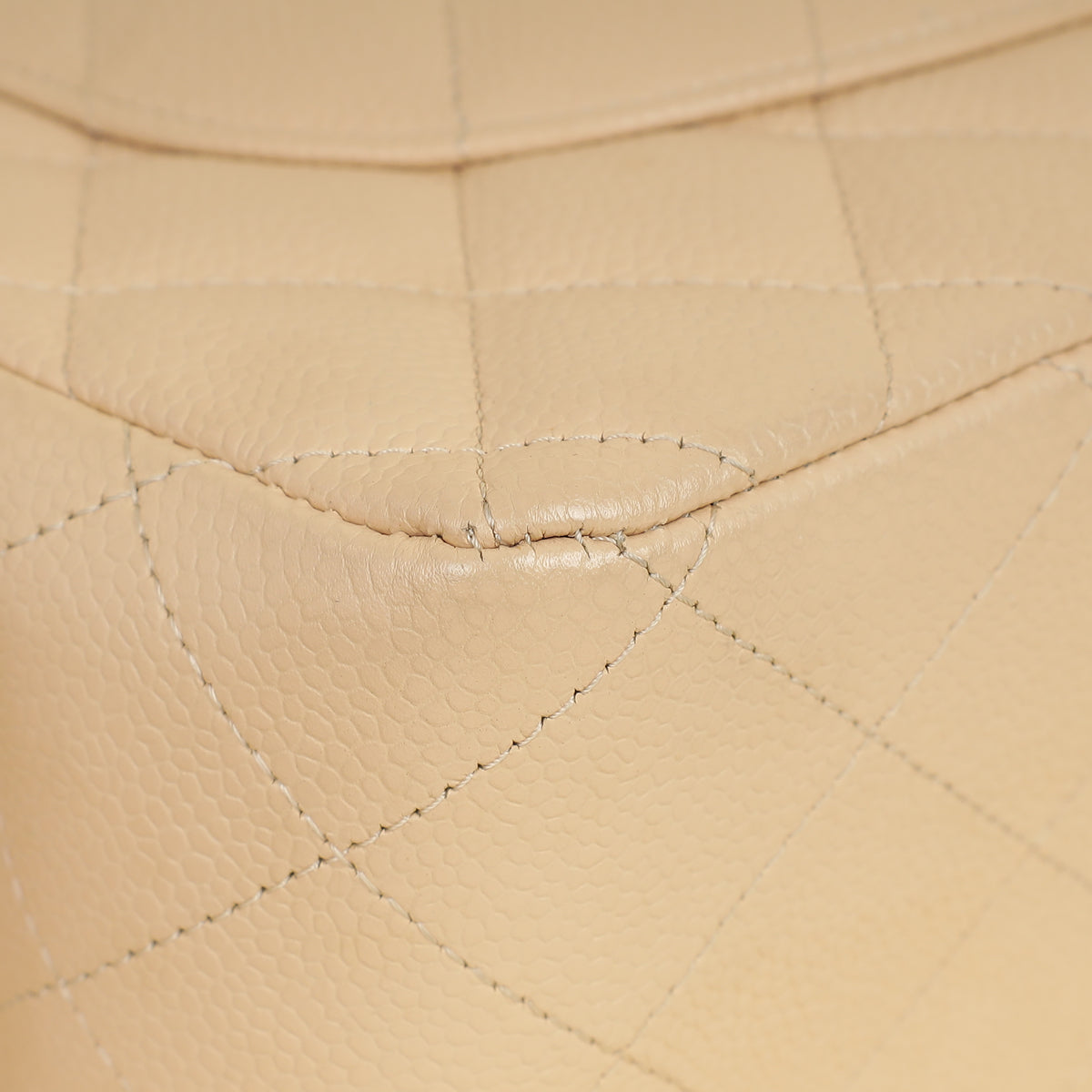 Chanel Beige Classic Double Flap Jumbo Bag