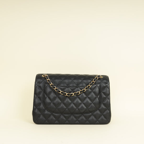 Chanel Black CC Classic Double Flap Jumbo Bag