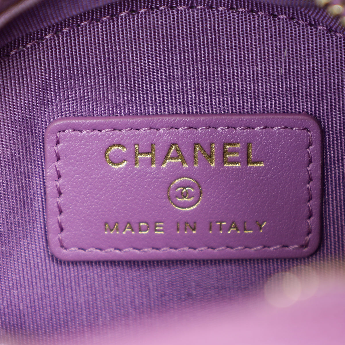 Chanel Purple Round CC Filigree Crossbody Bag