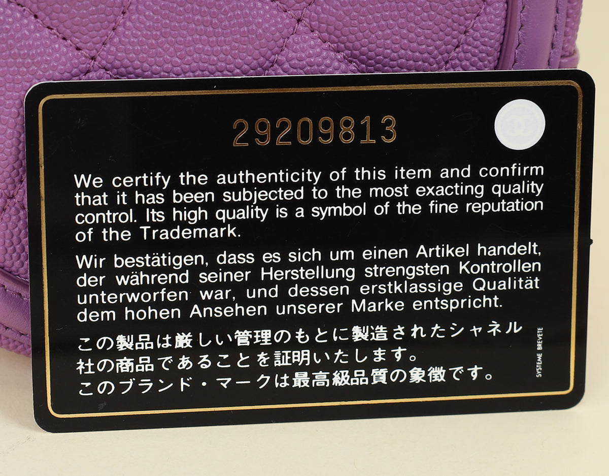 Chanel Purple Round CC Filigree Crossbody Bag