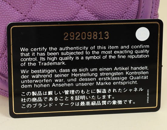 Chanel Purple Round CC Filigree Crossbody Bag