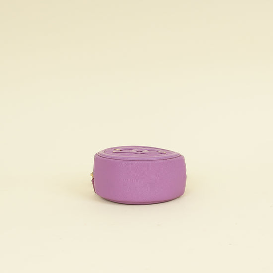 Chanel Purple Round CC Filigree Crossbody Bag