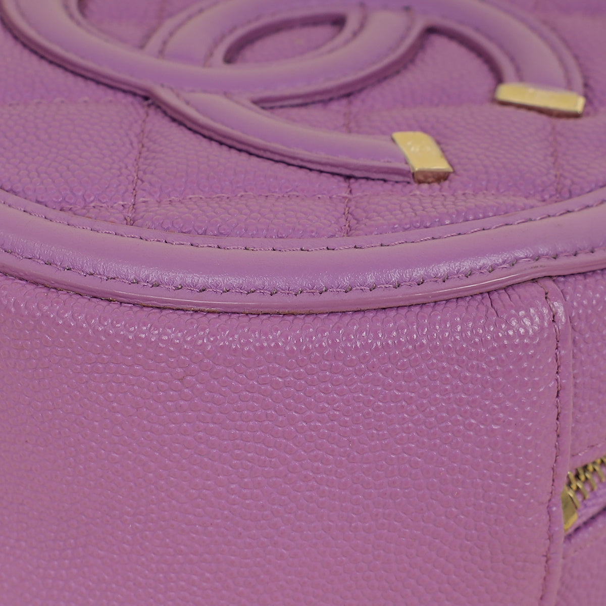 Chanel Purple Round CC Filigree Crossbody Bag