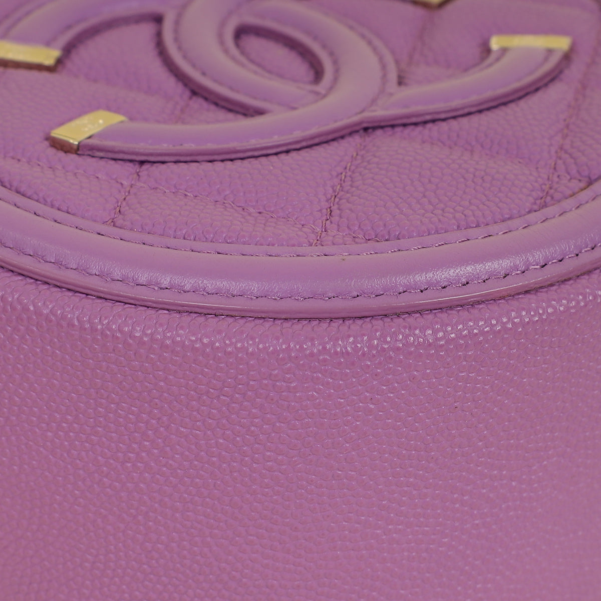 Chanel Purple Round CC Filigree Crossbody Bag
