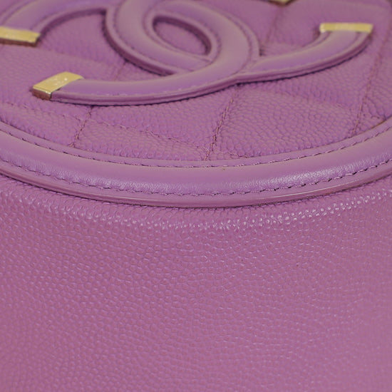 Chanel Purple Round CC Filigree Crossbody Bag