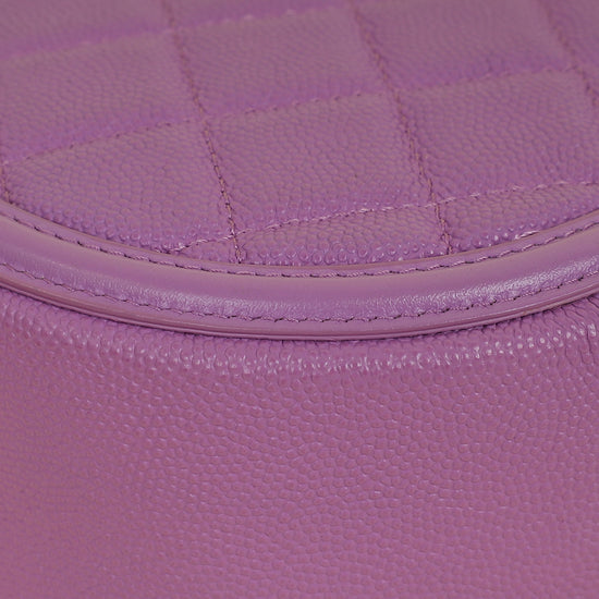Chanel Purple Round CC Filigree Crossbody Bag