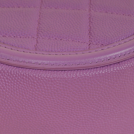 Chanel Purple Round CC Filigree Crossbody Bag