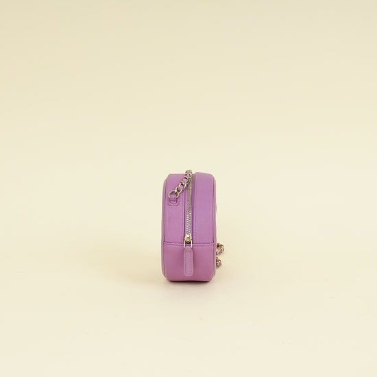 Chanel Purple Round CC Filigree Crossbody Bag