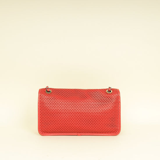 Chanel Red CC Perforated Up in the Air Flap Bag