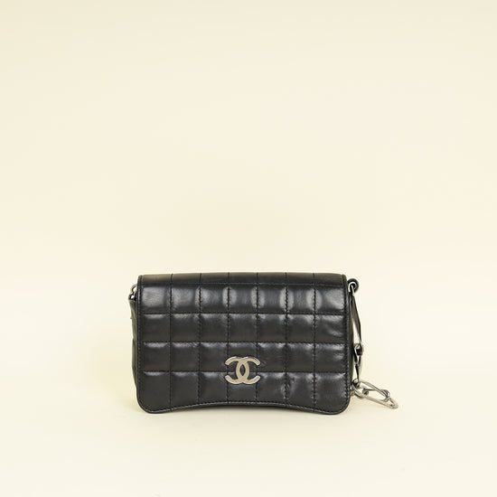 Chanel Black CC Chocolate Bar Flap Chain Bag