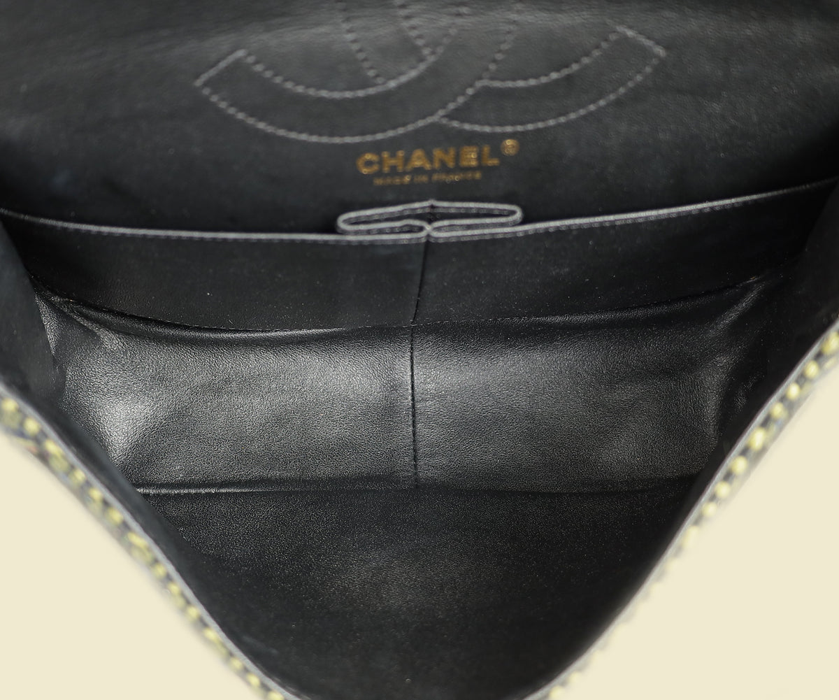 Chanel Multicolor 2.255 Reissue Tweed Double Flap 226 Bag