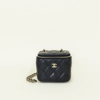 Chanel Black Mini Vanity Case With Chain