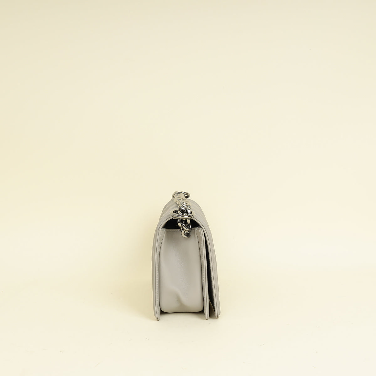 Chanel Grey Le Boy Chevron Medium Flap Bag