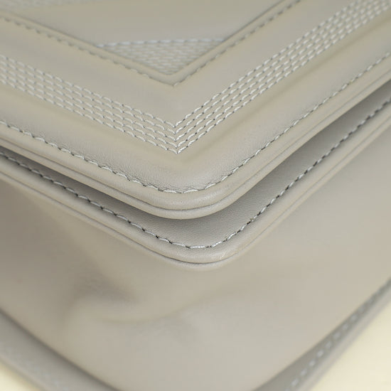 Chanel Grey Le Boy Chevron Medium Flap Bag