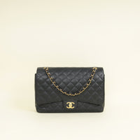 Chanel Black CC Classic Double Flap Maxi Bag-Handbags-Chanel-THE CLOSET
