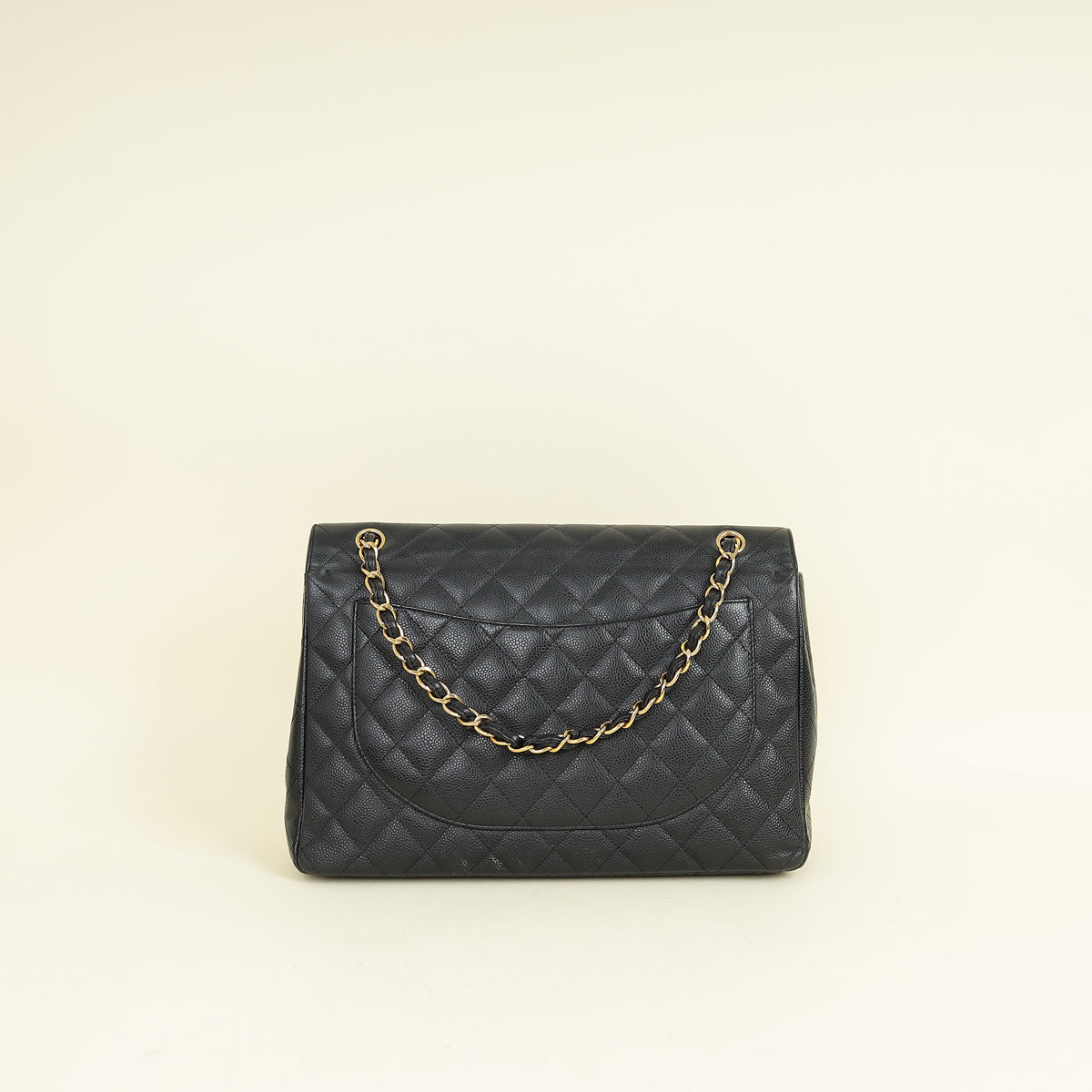 Chanel Black CC Classic Double Flap Maxi Bag