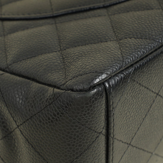 Chanel Black CC Classic Double Flap Maxi Bag