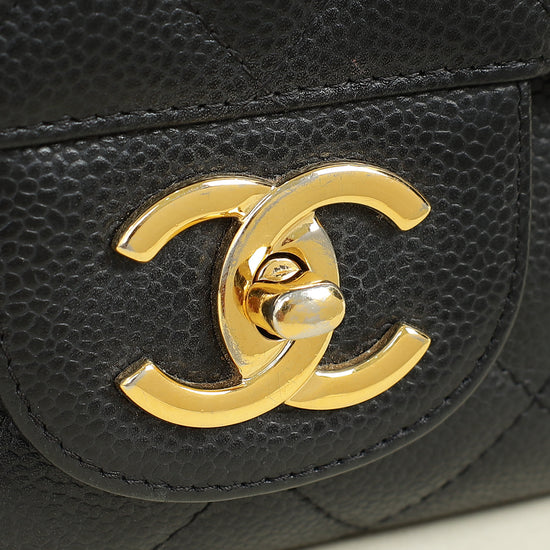 Chanel Black CC Classic Double Flap Maxi Bag