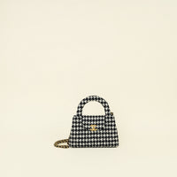 Chanel Bicolor Houndstooth Mini Kelly Bag