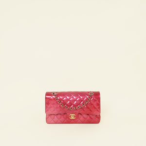 Chanel Raspberry Classic Medium Double Flap Bag