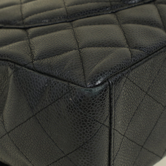 Chanel Black CC Classic Single Flap Maxi Bag