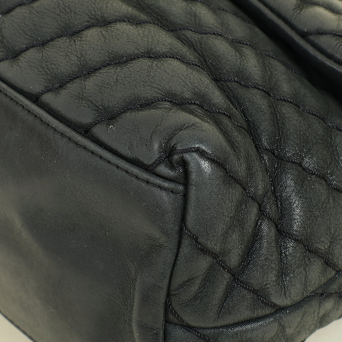 Chanel Black CC Surpique Jumbo Flap Bag