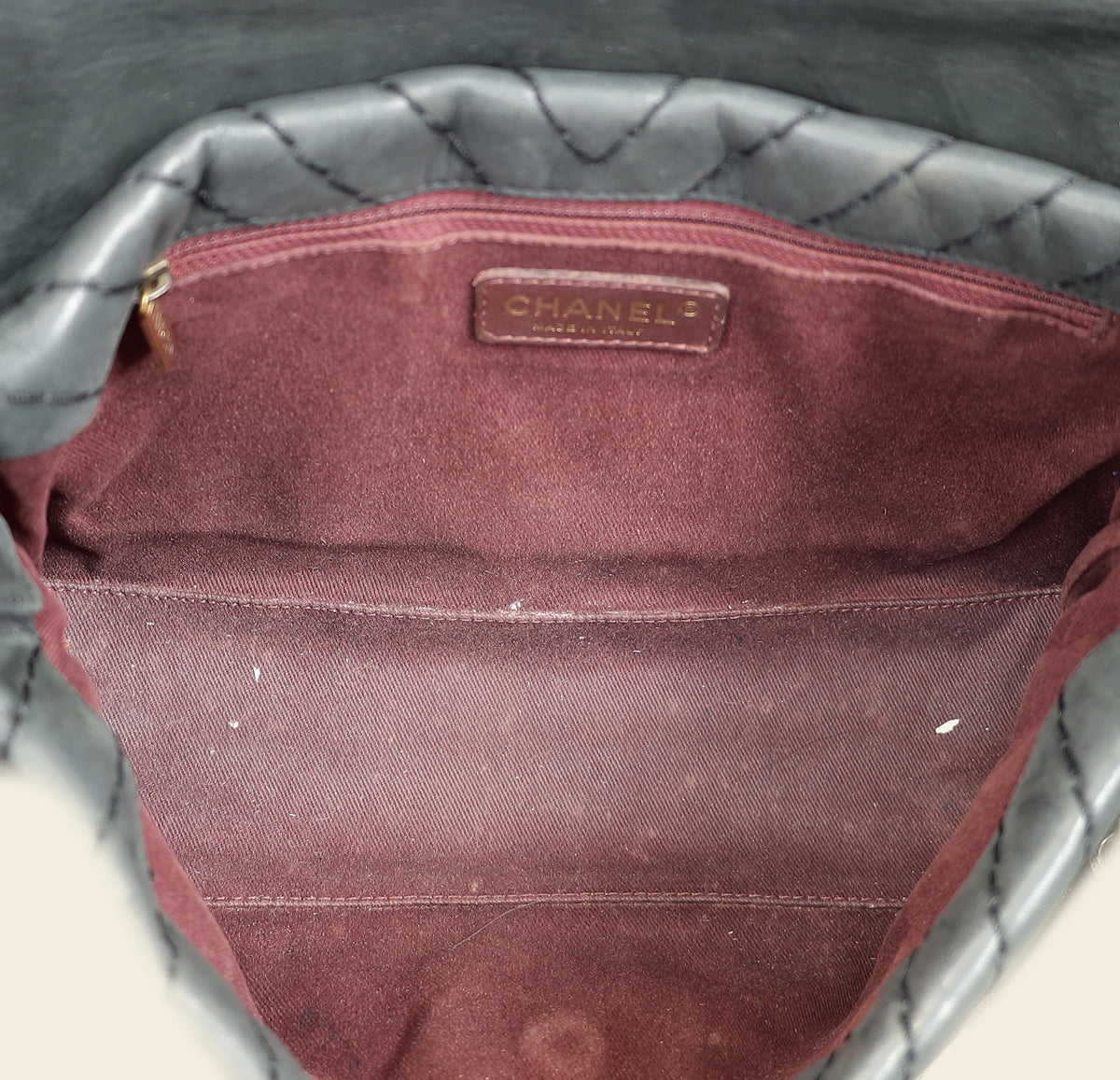 Chanel Black CC Surpique Jumbo Flap Bag