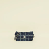 Chanel Navy Blue CC Denim Triple Chain Bag