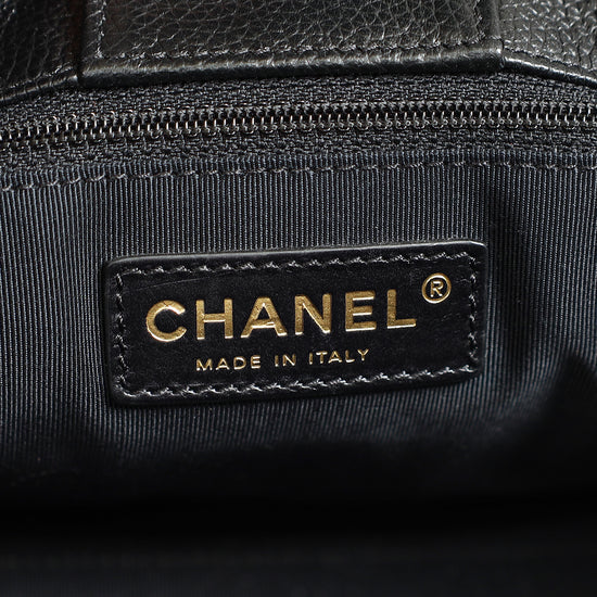Chanel Black CC Executive Cerf Tote Small Bag