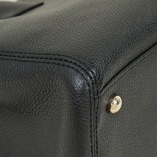 Chanel Black CC Executive Cerf Tote Small Bag