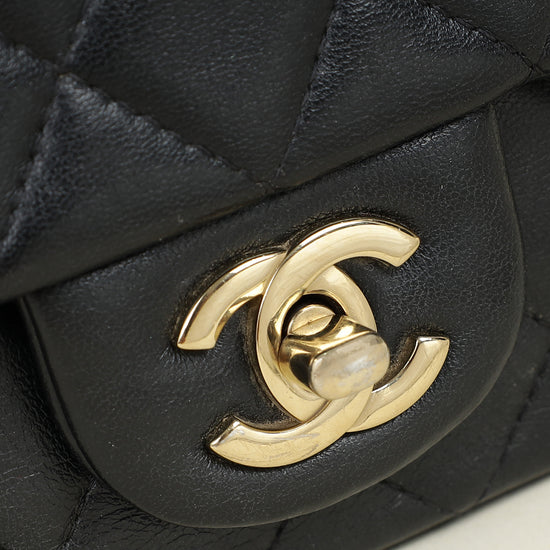 Chanel Black CC Mini Rectangular Classic Flap Bag
