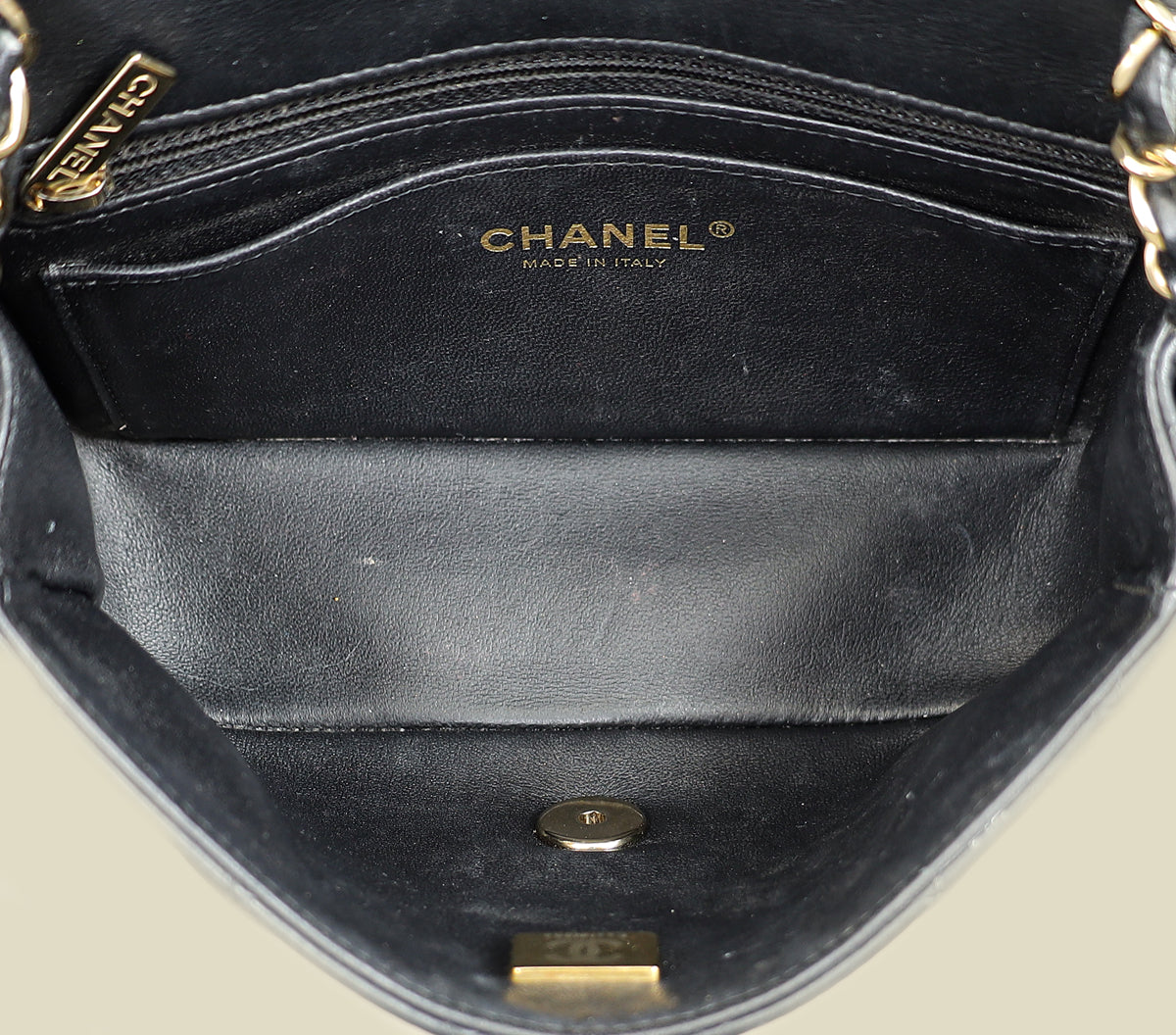 Chanel Black CC Mini Rectangular Classic Flap Bag