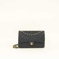 Chanel Black CC Classic Double Flap Jumbo Bag