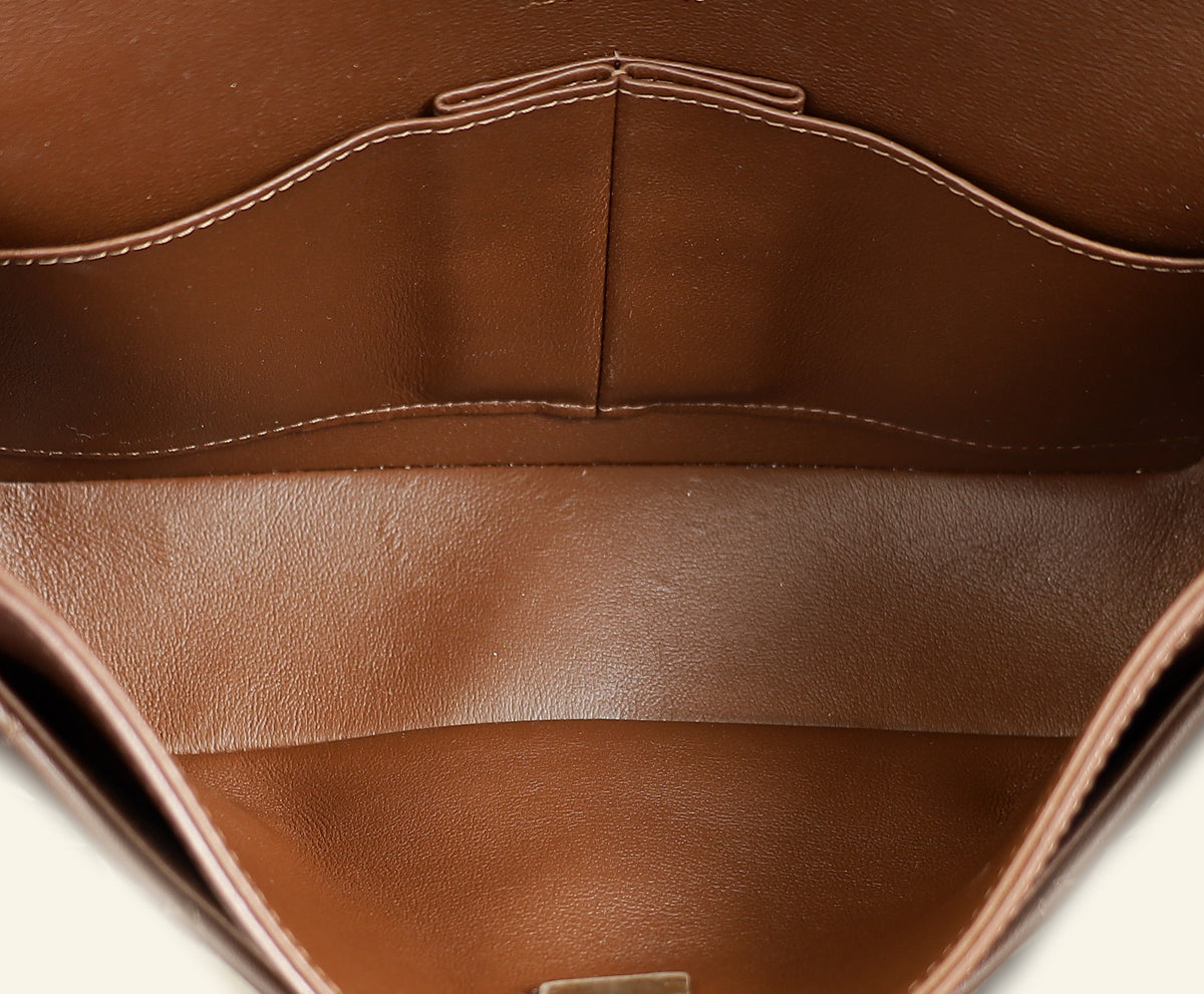Chanel Brown CC Classic Double Flap Small Bag | Pre-Owned The