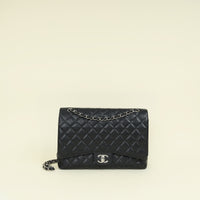 Chanel Black CC Classic Double Flap Maxi Bag