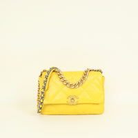 Chanel Yellow CC 19 Large Flap Bag