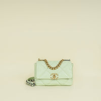 Chanel Light Mint 19 Flap Small Shoulder Bag