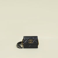 Chanel Black 19 Card Wallet on Chain