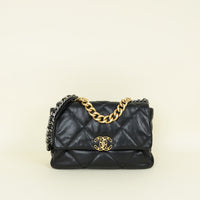 Chanel Black 19 Flap Large Shoulder Bag