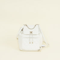 Chanel White CC Business Affinity Backpack Bag