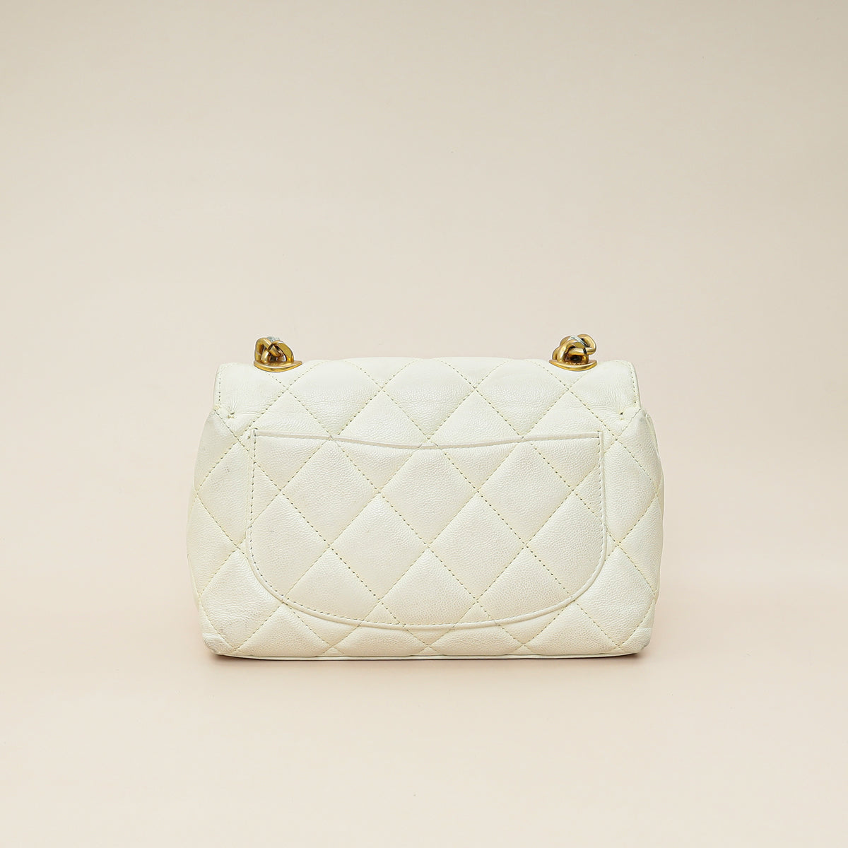 Chanel White CC Quilted Flap Shoulder Bag-Chanel-THE CLOSET