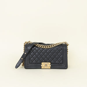 Chanel Black Le Boy Quilted Medium Bag