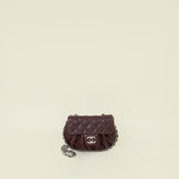 Chanel Burgundy Chain Around Small Flap Bag