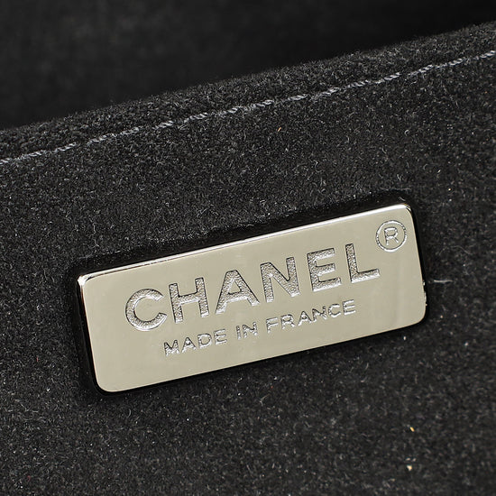 Chanel Black Le Boy Iridescent Sequins Medium Flap Bag