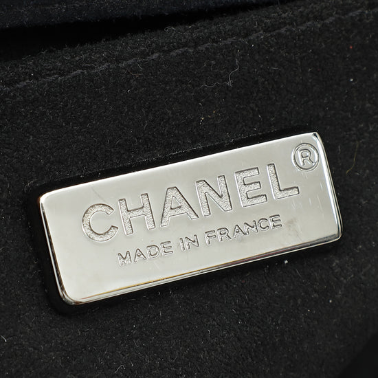 Chanel Black Le Boy Iridescent Sequins Medium Flap Bag