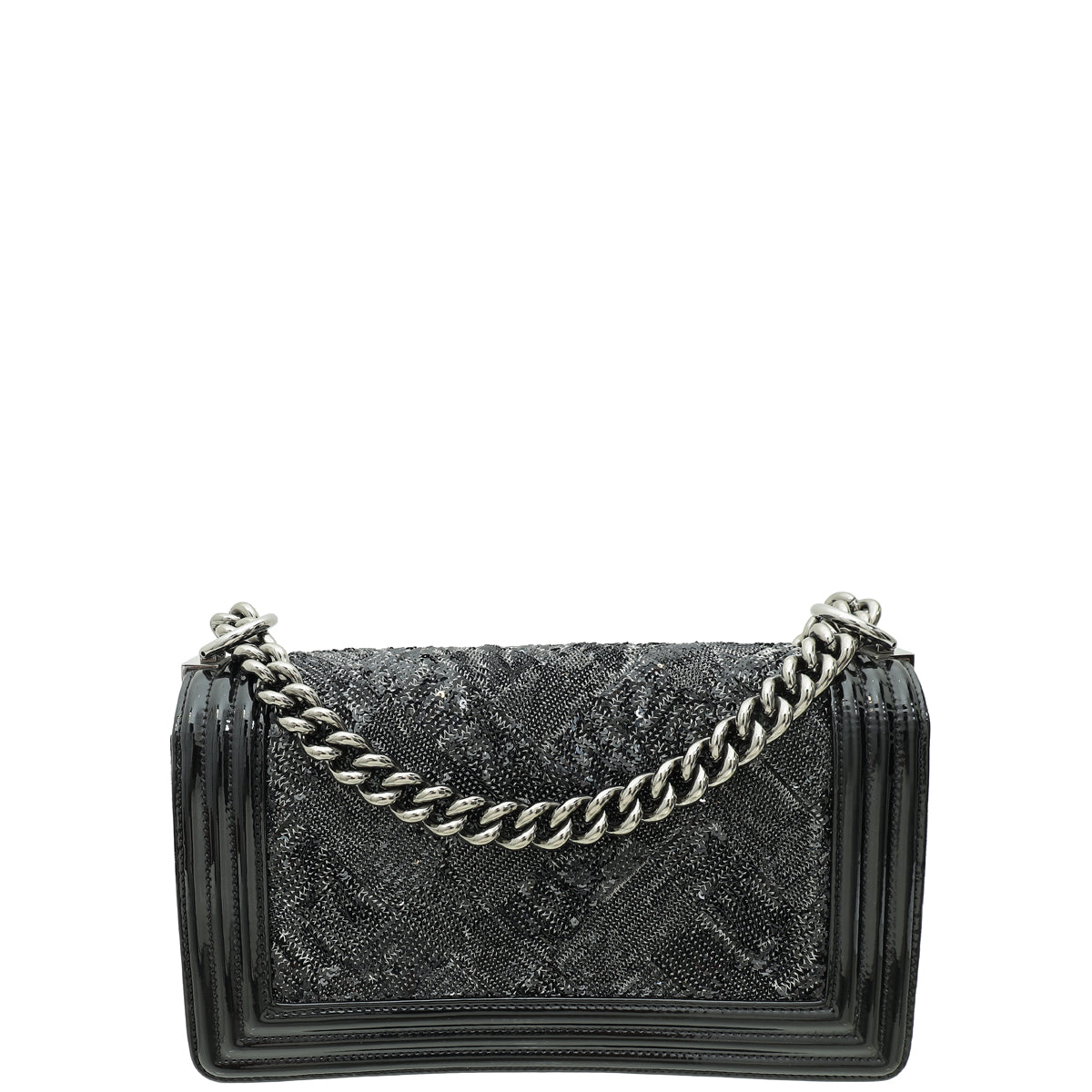Chanel Black Le Boy Iridescent Sequins Medium Flap Bag-Chanel-THE CLOSET