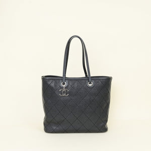 Chanel Black CC Fever Shopping Tote Bag