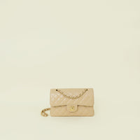 Chanel Beige CC Classic Small Double Flap Bag