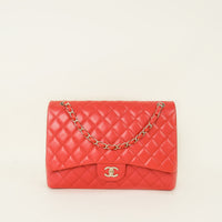 Chanel Coral CC Classic Single Flap Maxi Bag