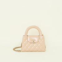 Chanel Beige Light Coral CC Mini Kelly Tote Bag